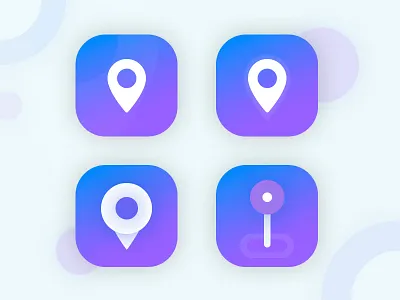 Location Icons app blue icon location pin tushit white