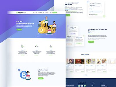 Landing page (WIP) bitcoin clean design indianic investment landing page ui ux web website