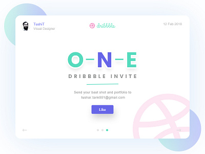 O-N-E Dribbble Invite Giveaway