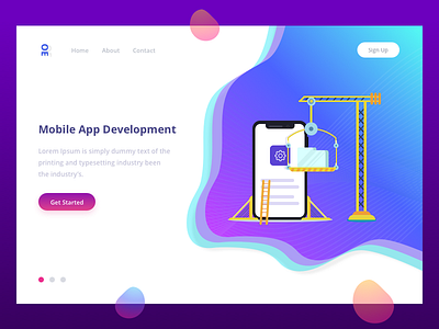 Mobile App Development application development gradient illustration landscape mobile ui ux web