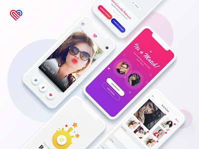 Dating App UI dating home illustration ios iphonex love match tags tushit ui ux