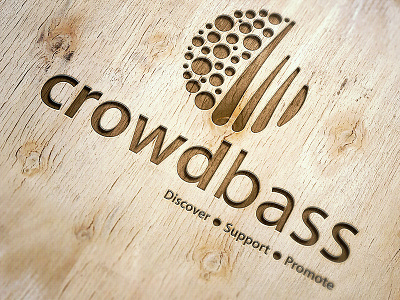 Crowdbass artists crowdbass logo fans logo design music logo