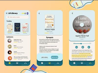 LR Library Mobile App design graphic design mobileapp ui ux