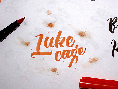 Luke Cage branding calligraphy customtype design hand lettering handwriting logo script type typo typography vector