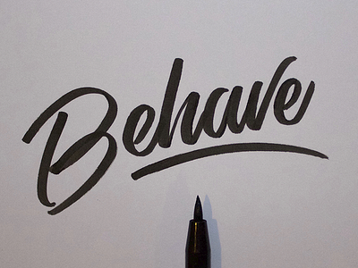 Behave branding calligraphy cursive customtype design handlettering lettering logo script type typo typography