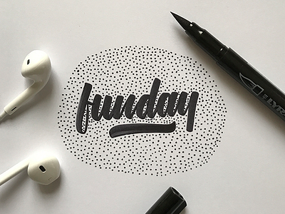 Funday branding calligraphy cursive customtype design handlettering lettering logo script type typo typography