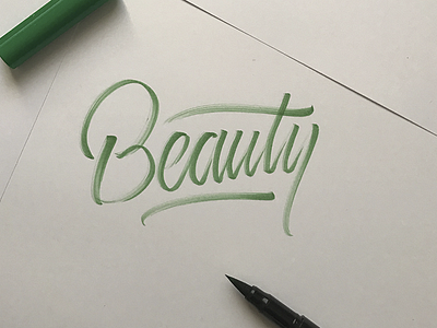 Beauty branding calligraphy customtype design hand lettering handwriting logo script type typo typography vector