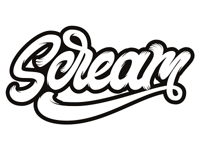 Scream brush brushtype calligraphy cursive handlettering handmadefont handmadetype lettering script type typo typography