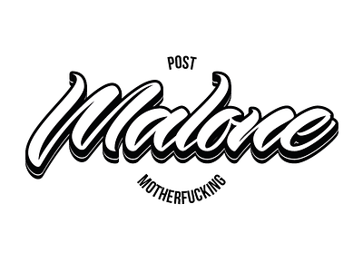 Post Motherfucking Malone brush brushtype calligraphy cursive handlettering handmadefont handmadetype lettering script type typo typography