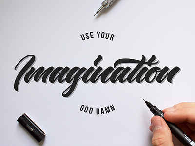 imagination! brush brushtype calligraphy cursive handlettering handmadefont handmadetype lettering script type typo typography