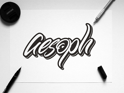 Aesoph Mockup IG brushtype calligraphy cursive handlettering handmadefont handmadetype lettering script type typo typography