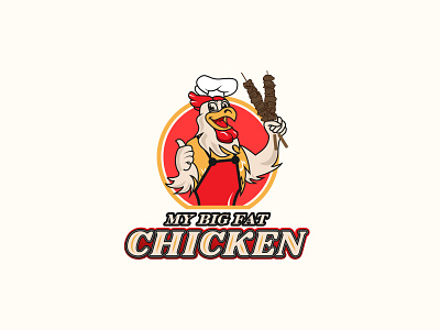 My Big Fat Chicken branding design graphic design logo mascot logo vector