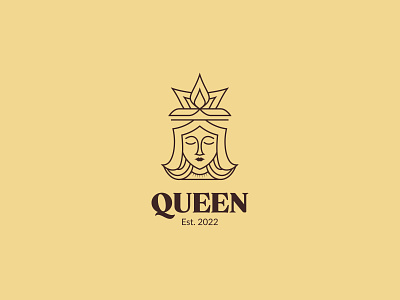 QUEEN Minimal Logo Design branding design graphic design logo loogodesign luxury logo minimal logo design