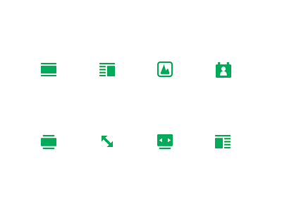 Prezly - Start of icon refresh align contacts icons image resize toolbar ui