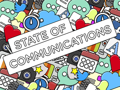 State of Communications Artwork artwork cover icons playful social
