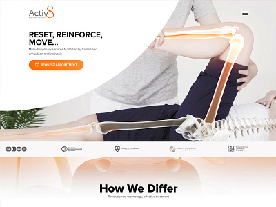 Activ8 Wellness Studio Website design elegant health landing landing page modern react simple web wellness