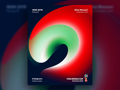 Iran - Soccer World Cup 2018 everydaydesign graphic lights liquify poster print saturation visual