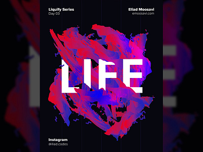 Liquify Series - Day 03 everydaydesign graphic life lights liquify poster print saturation visual