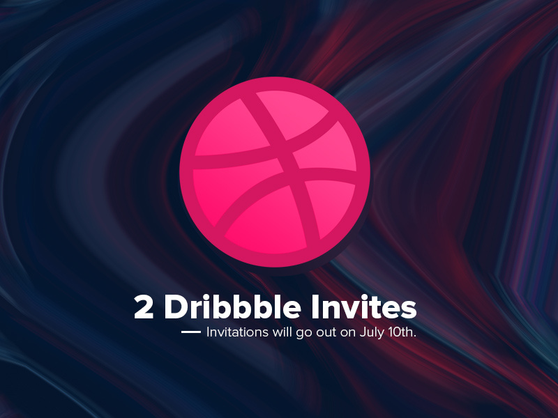 2 Dribbble Invites july dribbble invitation invite invites