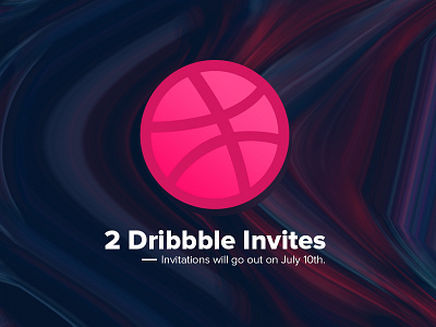 2 Dribbble Invites dribbble invitation invite invites july