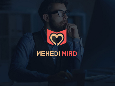 MM logo design for the user name 'Mehedi Miad'. branding design graphic design heart illustration logo logo vector mm logo name logo typography
