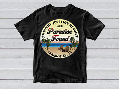 Outdoor T-Shirt Design, Paradise apparel branding custom design design graphic design illustration logo logo vector outdoor paradise sea beach spring summer usa vector