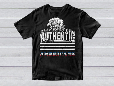 Authentic American T-Shirt Design, Eagle holding the USA Flag. american apparel authentic branding design eagle flag graphic design illustration logo logo vector national native t shirt t shirts usa vector