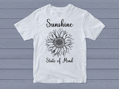 Sunshine State of Mind, Outdoor, and Summer T-Shirt Design.