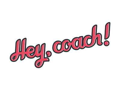 Hey, coach! branding lettering logo