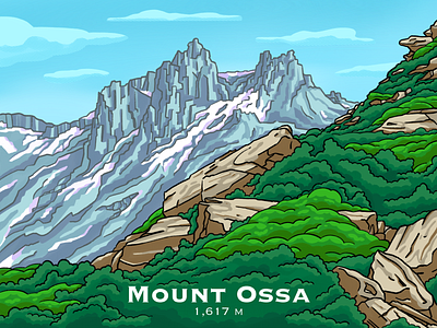 🐝 Mount Ossa drawing illustration ipadpro mount ossa procreate senko texture