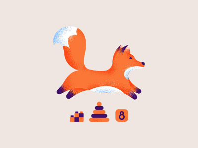 🦊 Jumping fox brand branding fox illustration logo logosai orange senko