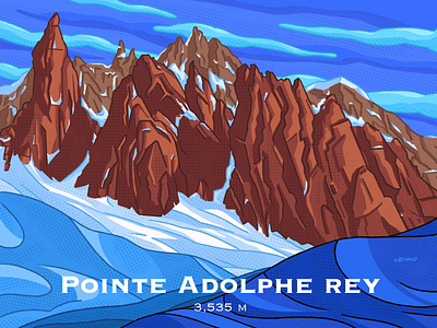 Pointe Adolphe rey hiking illustration mountain nature pointe adolphe rey senko snow travel