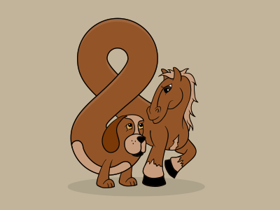 Dog & Pony ampersand and dog dog pony dog and pony pony