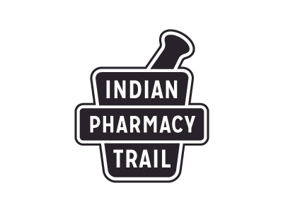 Indian Trail Pharmacy Logo WIP apothecary drug store logo mission gothic pharmacy