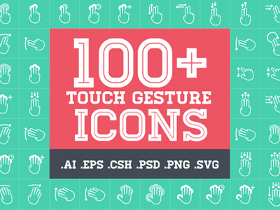 Touch Gestures Icon Set