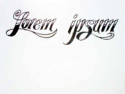 Lipsum Tattoo hand lettering lorem ipsum pencil sketch tattoo typography