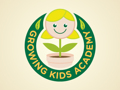 Growing Kids Academy academy branding children day care daycare growing illustrator infant kids logo pro bono toddler vector