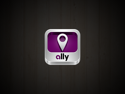 Mobile Icon for ATM Locator icon ios mobile purple silver