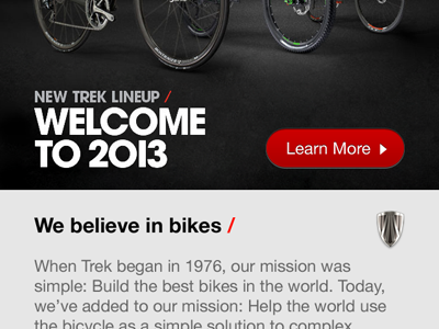 Trek Bicycles mobile site - detail