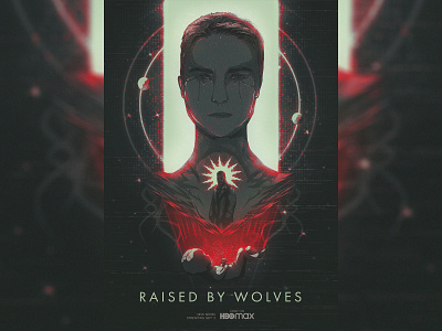 Raised by Wolves amazon branding design graphic design illustration keyart movie poster tv show vector