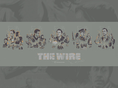 The Wire Poster Series graphic design hbo illustrated poster illustration keyart movie poster poster design poster designer television the wire tv tv poster tv show vector