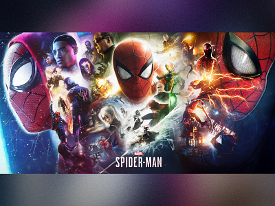 Spider-Man Video Game Poster Series design fan art graphic design keyart movie poster video game poster