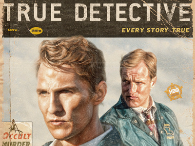 True Detective graphic design magazine poster pulp retro true detective tv tv show vintage