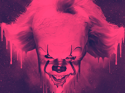 IT poster 80s graphic design horror keyart movie pennywise portfolio poster retro