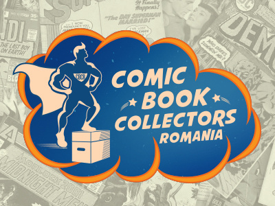Comic Book Collectors comic comic book logo romania sticker superhero vector