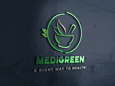 Harboul Logo Design (Medigreen) design green harboul logo medical