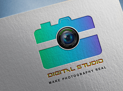 Digital Company logo (Digital Studio) branding graphic design logo mockup photography logo studio logo ui