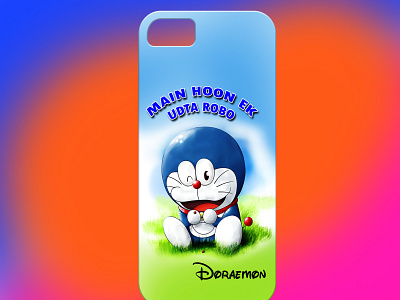 Mobile Back Cover (Doraemon) branding design graphic design illustration mockup typography ux vector