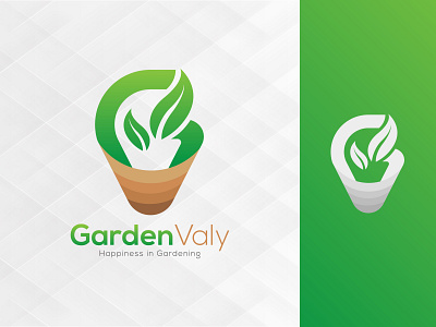 GardenValy Logo Concept app branding corporate logo design garden icon illustration logo m munadil munadil graphics ui ux valy vector