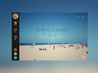 Travel Collective beach content design flat icons travel type ui ux weather